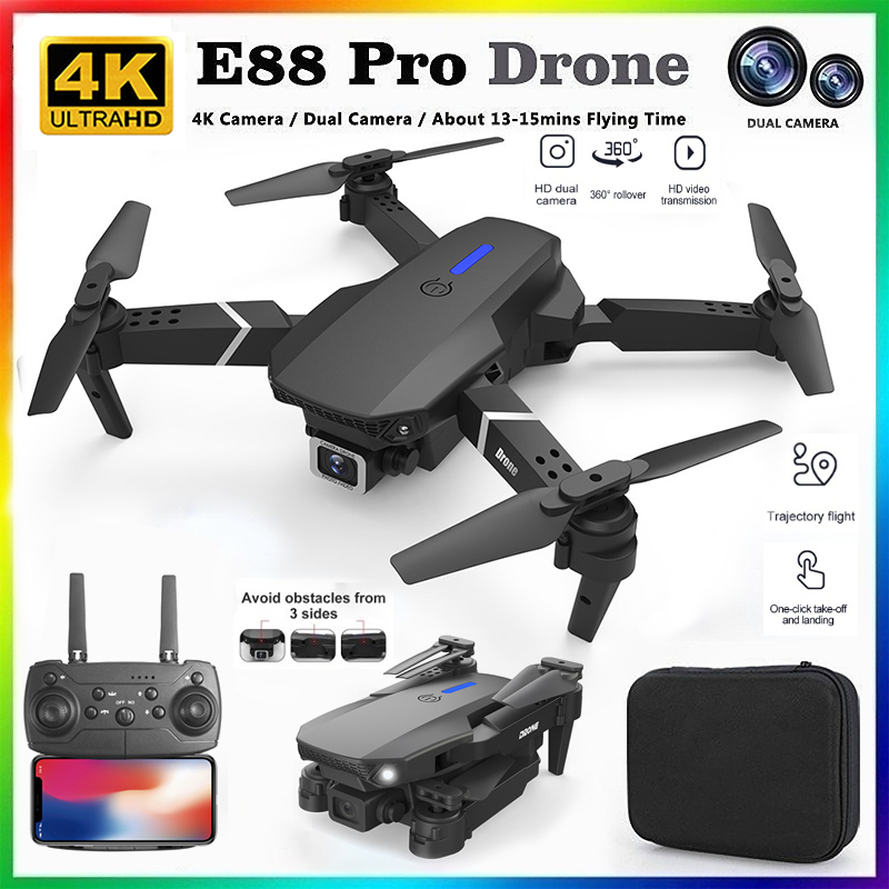 Drone Kit With Camera - 2026 NOVO E88 Drone RC Profissional