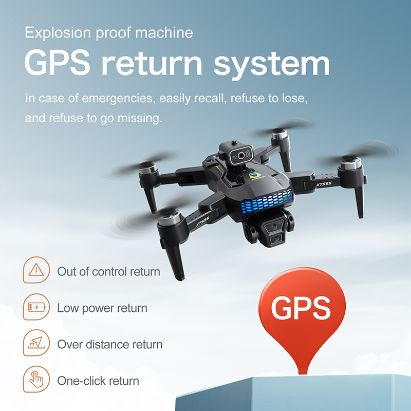 Novo Drone RC XT555 com GPS, C - Drone Kit With Camera avaliação e preço